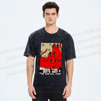 Unisex When the Cats Away the Mice Will Play Printed Washed Tee