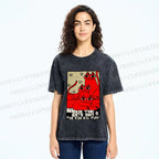 Unisex When the Cats Away the Mice Will Play Printed Washed Tee