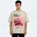 Unisex Yayoi Kusama Polka Dot Snail Printed Washed Tee