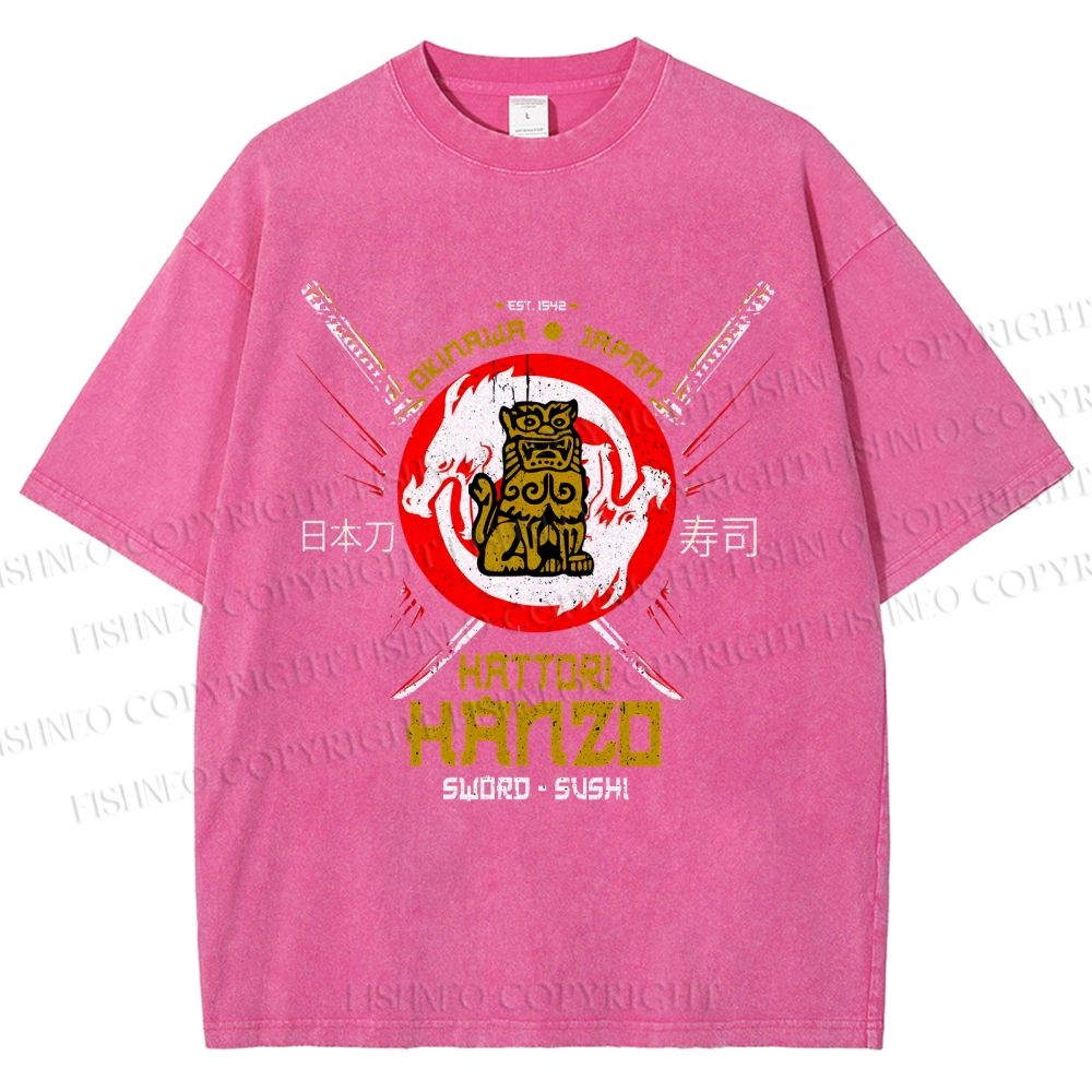 Unisex Hattori Hanzo Printed Washed Tee