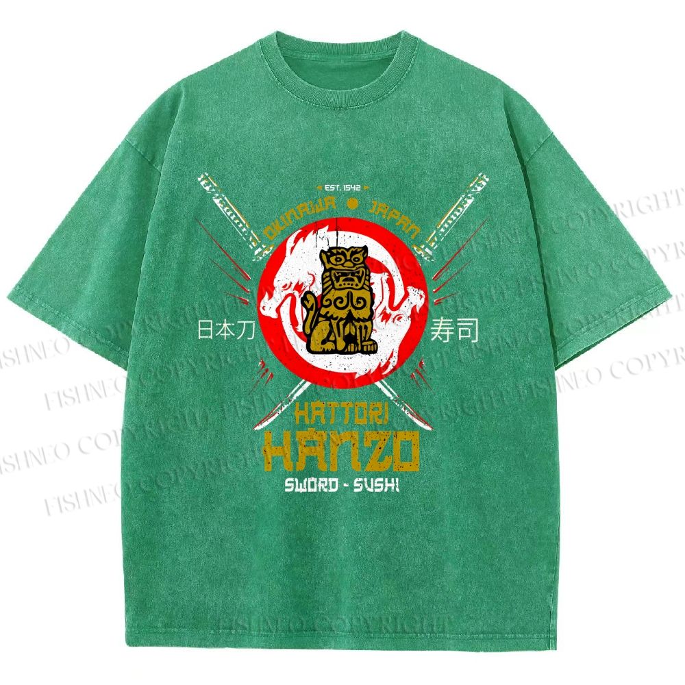Unisex Hattori Hanzo Printed Washed Tee