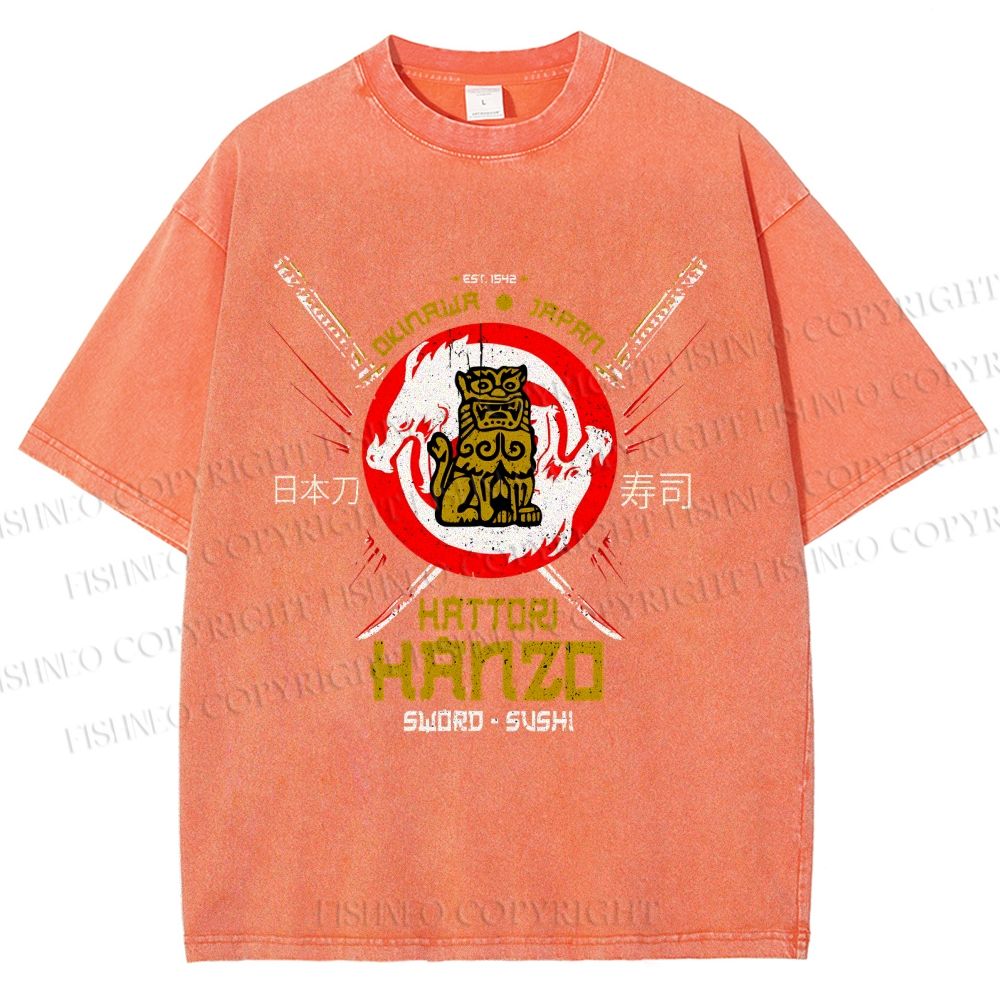Unisex Hattori Hanzo Printed Washed Tee