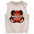 Unisex Hattori Hanzo Printed Washed Tank Top