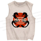 Unisex Hattori Hanzo Printed Washed Tank Top