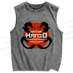 Unisex Hattori Hanzo Printed Washed Tank Top