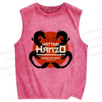 Unisex Hattori Hanzo Printed Washed Tank Top