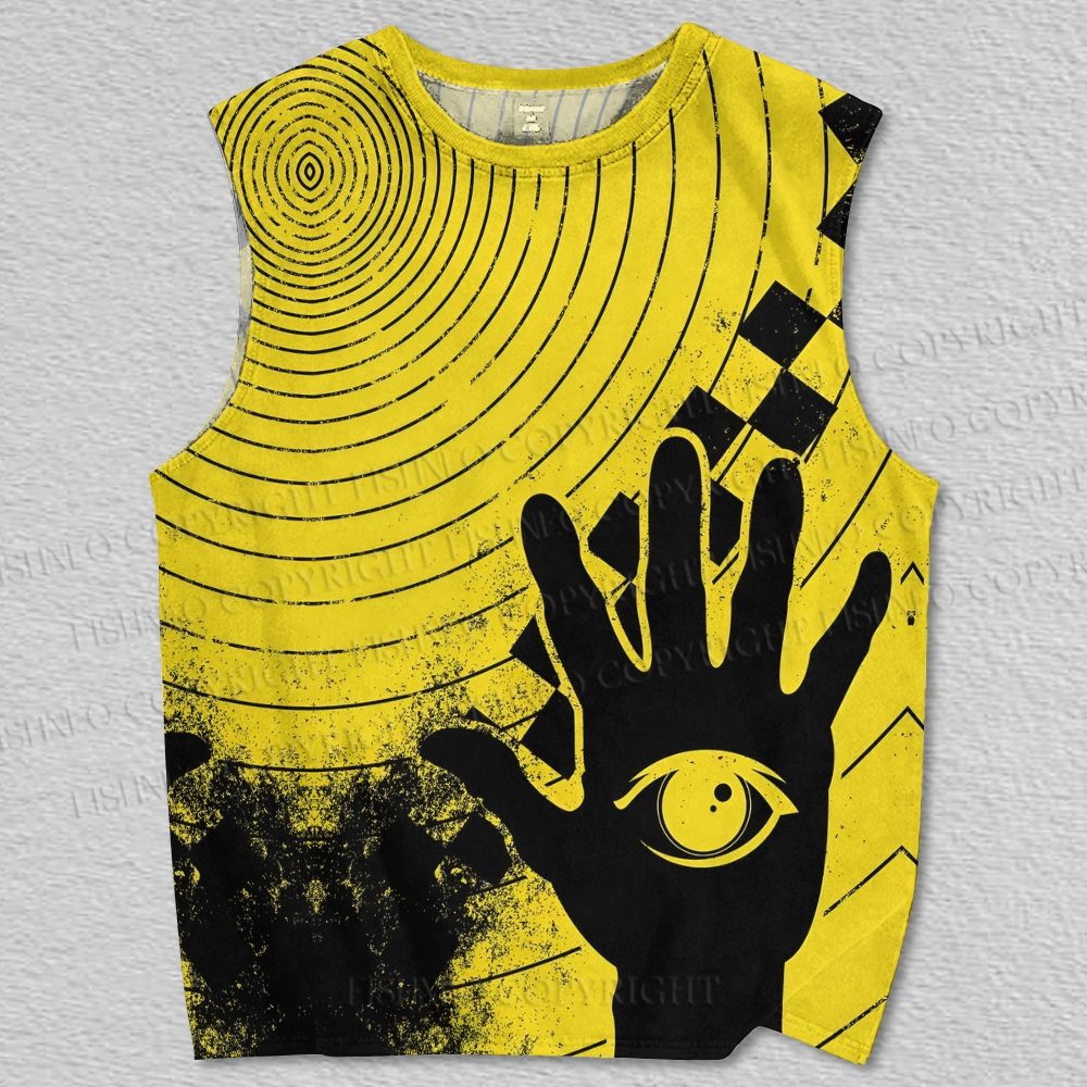 Unisex Art Eyes Hand Printed Tank Top