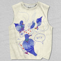Unisex Playing Cards Pigeons Printed Tank Top