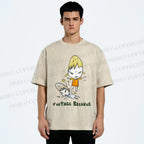 Unisex Yoshitomo Nara Vintage Breaker Printed Washed Tee