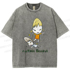 Unisex Yoshitomo Nara Vintage Breaker Printed Washed Tee