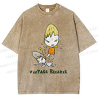 Unisex Yoshitomo Nara Vintage Breaker Printed Washed Tee