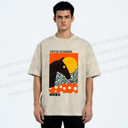 Unisex Yayoi Kusama Horse Printed Washed Tee