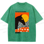 Unisex Yayoi Kusama Horse Printed Washed Tee
