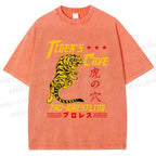 Unisex Tiger's Cave Printed Washed Tee