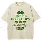 Unisex I Put The Double D's In St. PaDDy's Day Printed Washed Tee