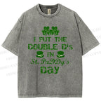 Unisex I Put The Double D's In St. PaDDy's Day Printed Washed Tee