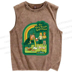 Unisex The Very Drunk Leprechaun St. Patrick Printed Washed Tank Top