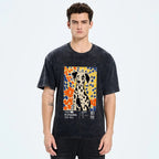 Unisex Yayoi Kusama Dog Printed Washed Tee