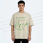 Unisex Lazy Birds Bakery Printed Washed Tee