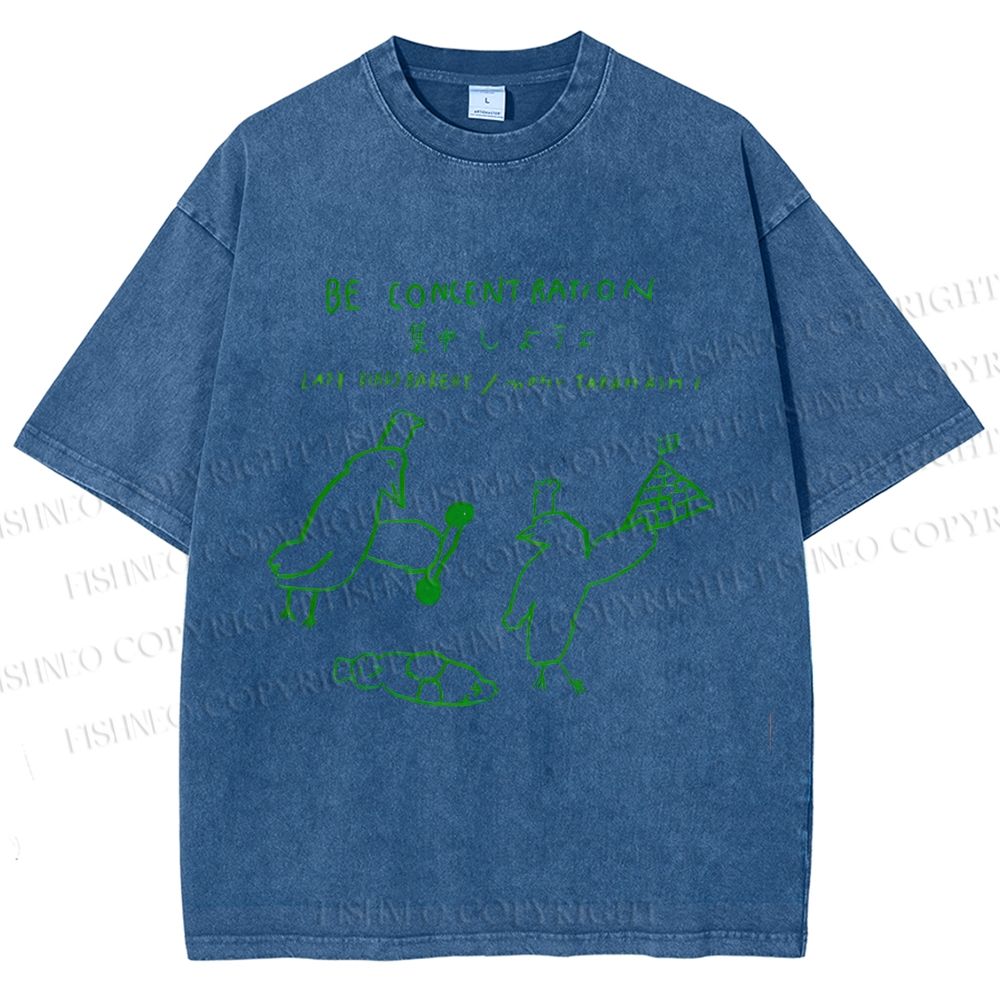 Unisex Lazy Birds Bakery Printed Washed Tee