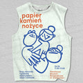 Unisex Paper Rock Scissors Printed Tank Top