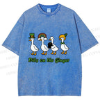 Unisex Dibs on the Ginger Geese in St. Patrick's Day Printed Washed Tee