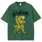 Unisex Be Fearless Leopard Printed Washed Tee