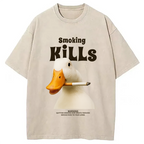Goose Smoking Funny Meme  Washed T-Shirt