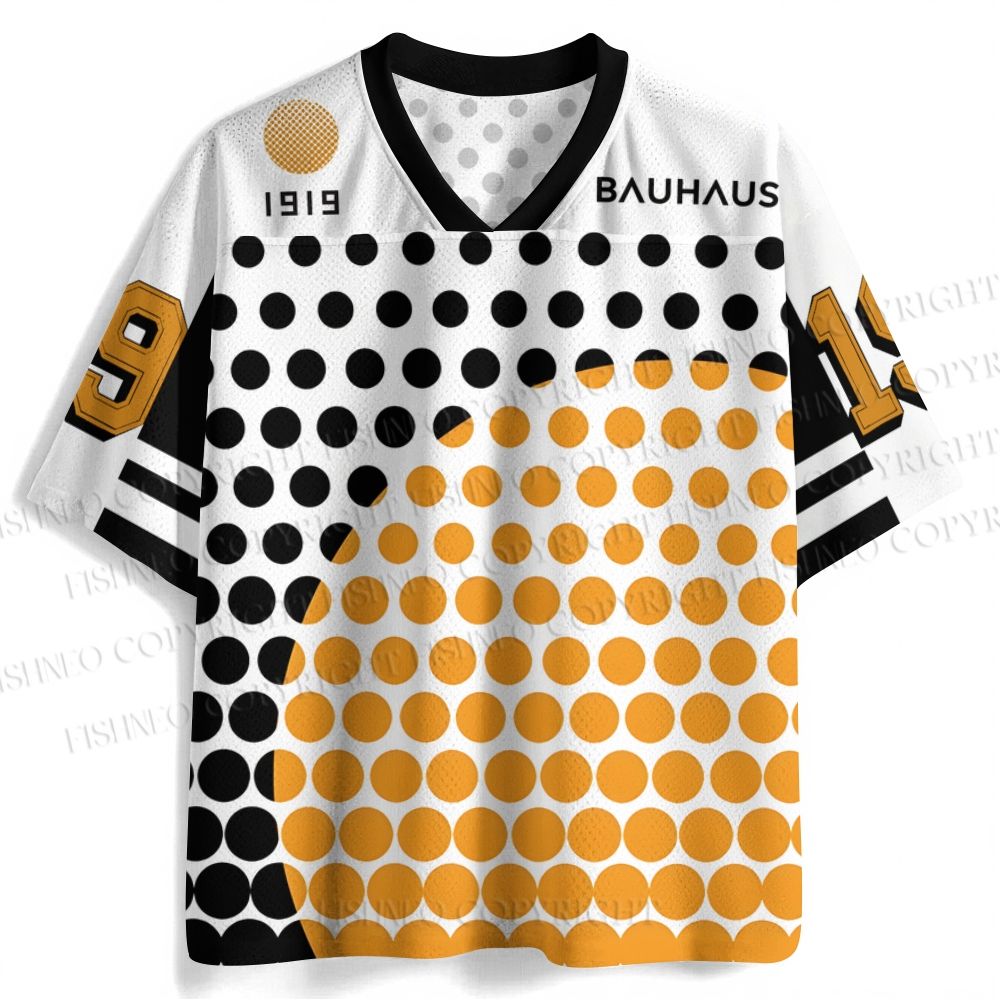 Bauhaus Geometric Circle Printed Jersey Shirts