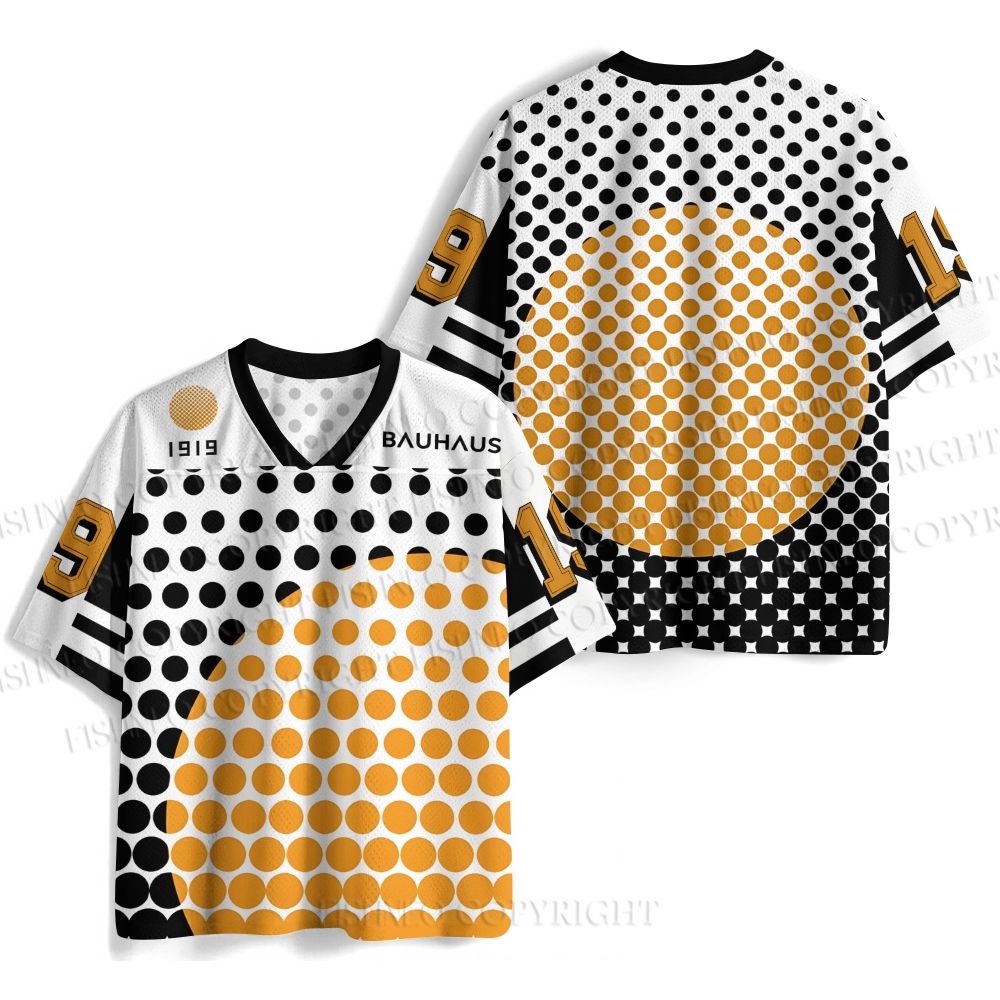 Bauhaus Geometric Circle Printed Jersey Shirts