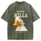 Goose Smoking Funny Meme  Washed T-Shirt