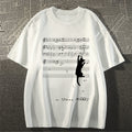 Cat and Musical notation Classic T-Shirt