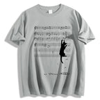 Cat and Musical notation Classic T-Shirt