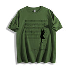 Cat and Musical notation Classic T-Shirt
