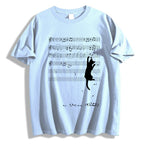 Cat and Musical notation Classic T-Shirt