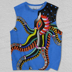 Unisex Octopus in Sea Printed Tank Top
