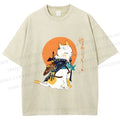 Unisex Zelda Cat Japanese Printed Washed Tee
