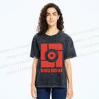 Unisex Bauhaus Geometry Printed Washed Tee