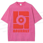Unisex Bauhaus Geometry Printed Washed Tee