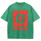 Unisex Bauhaus Geometry Printed Washed Tee