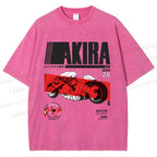 Unisex Akira Printed Washed Tee