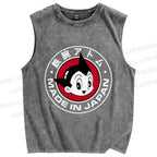 Unisex Astro Boy Printed Washed Tank Top