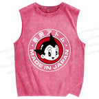 Unisex Astro Boy Printed Washed Tank Top