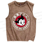 Unisex Astro Boy Printed Washed Tank Top
