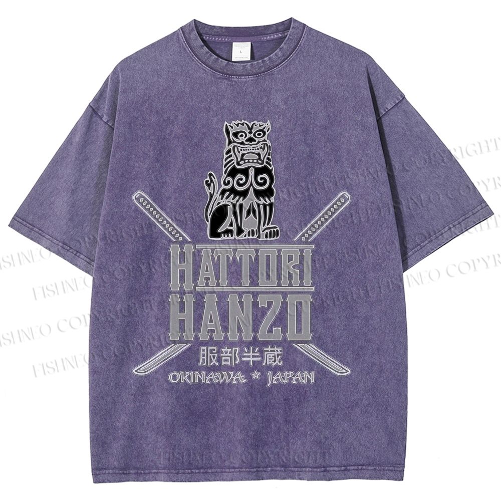 Unisex Hattori Hanzo Printed Washed Tee
