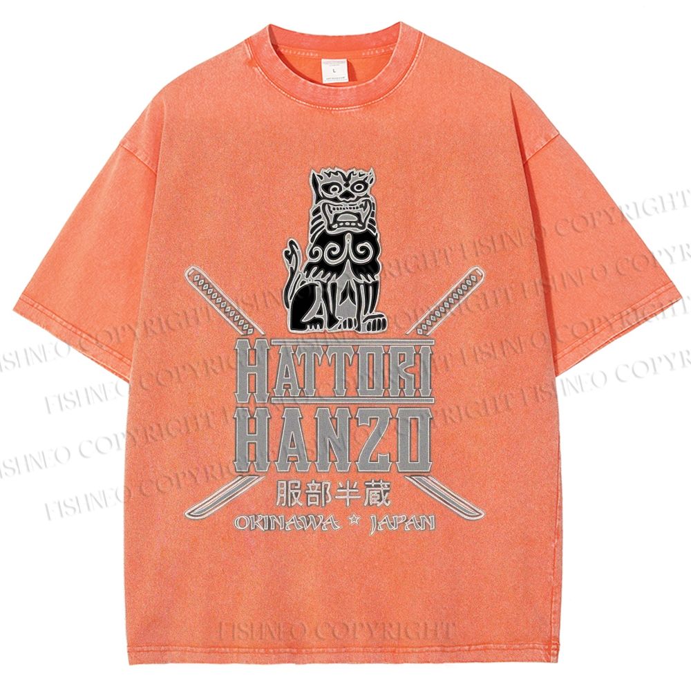 Unisex Hattori Hanzo Printed Washed Tee