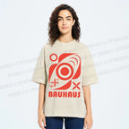 Unisex Bauhaus Geometry Printed Washed Tee