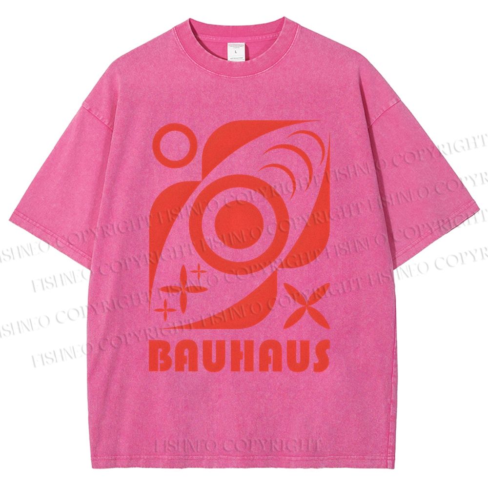 Unisex Bauhaus Geometry Printed Washed Tee