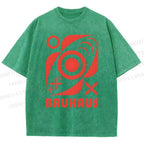 Unisex Bauhaus Geometry Printed Washed Tee