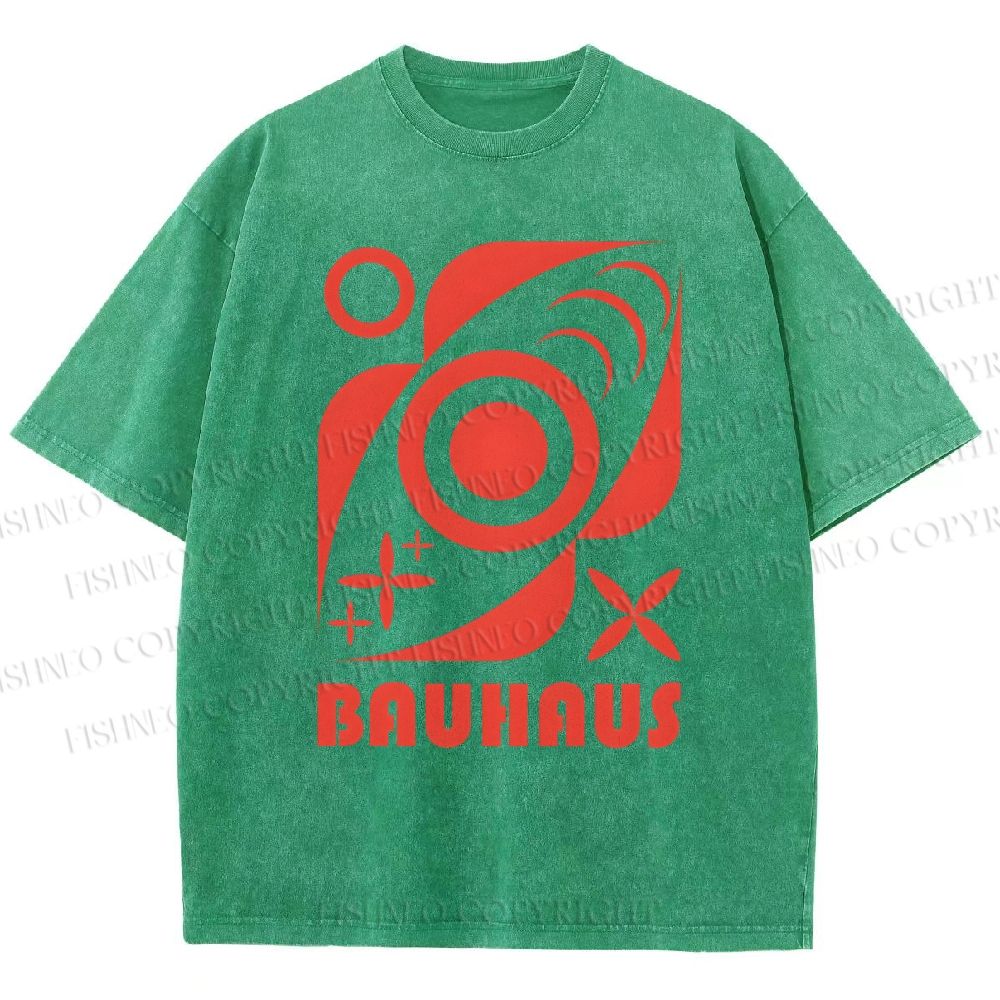 Unisex Bauhaus Geometry Printed Washed Tee